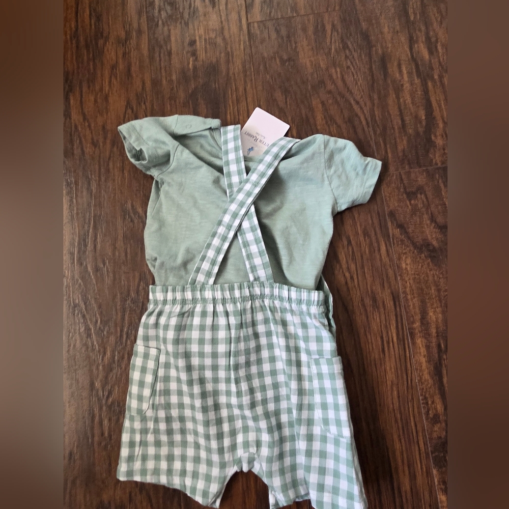 M&S Peter Rabbit Green Gingham Baby Matching Set - Picture 5 of 8